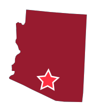 Map image of South Central Arizona