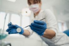 Stock photo of a dental hygienist