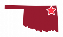 Northeast Oklahoma Map image of Northeast Oklahoma