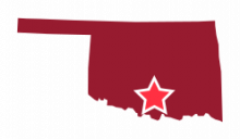 South Central Oklahoma Map image of South Central Oklahoma