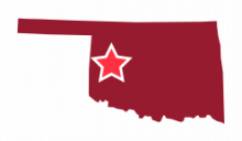 West Central Oklahoma Map image of West Central Oklahoma